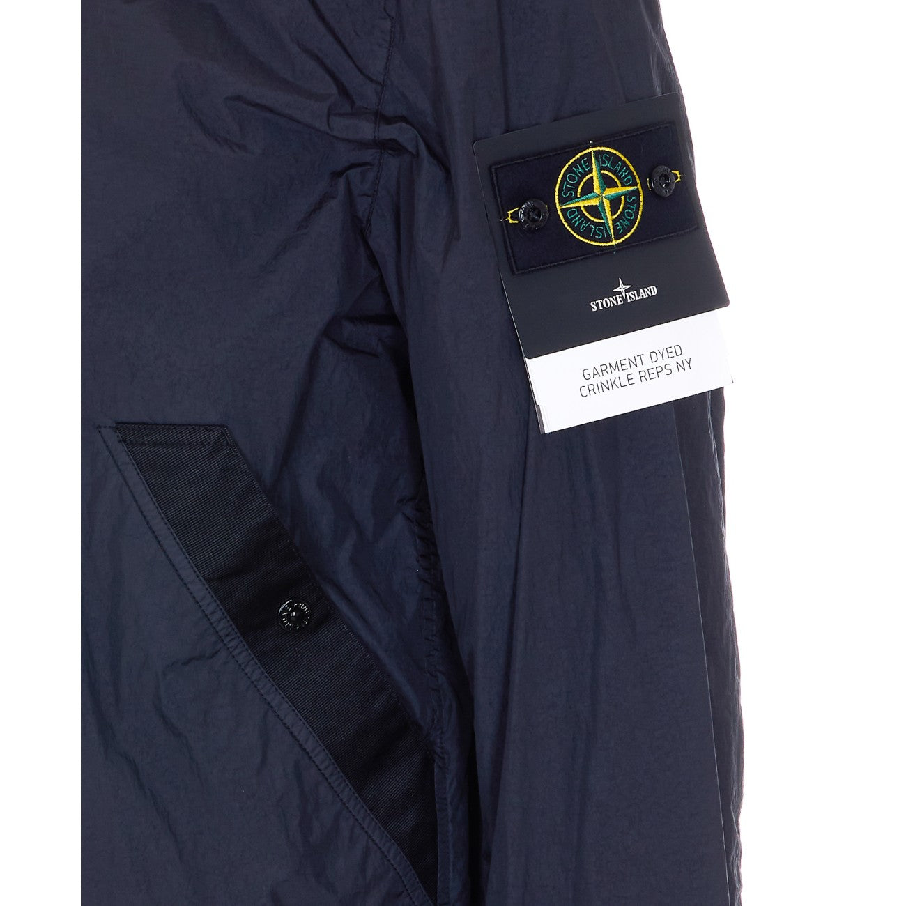 Stone Island Men Logo Garment Dyed Jacket STONE ISLAND