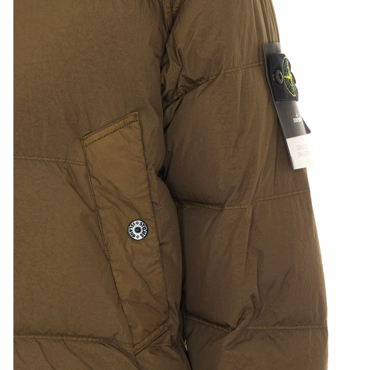 Stone Island Men Logo Garment Dyed Padded Bomber STONE ISLAND