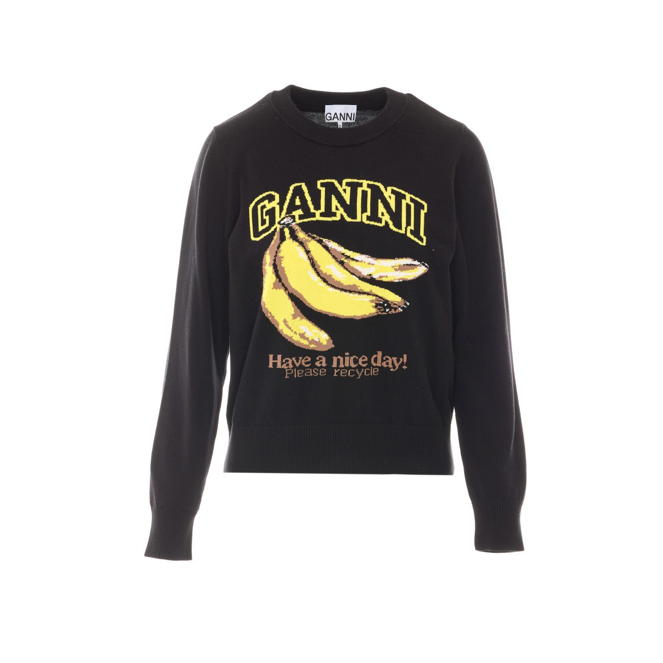 Ganni Women Logo Jumper With Banana Print GANNI