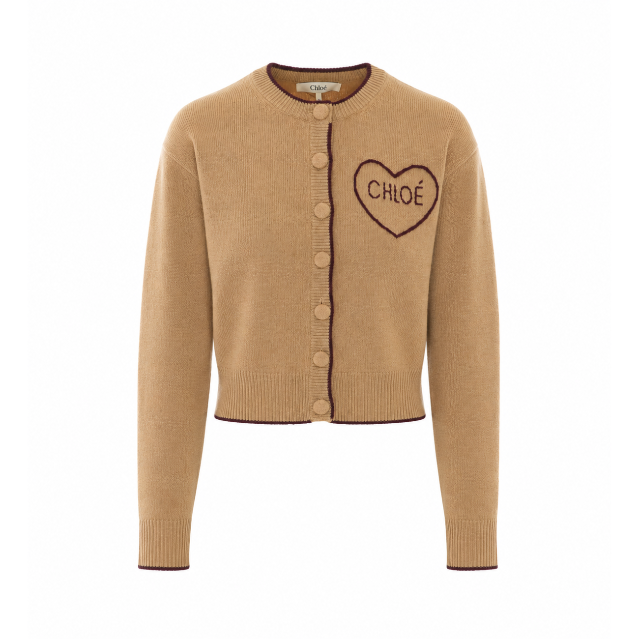 Chloe' Women Logo Knitted Slim Cardigan CHLOE