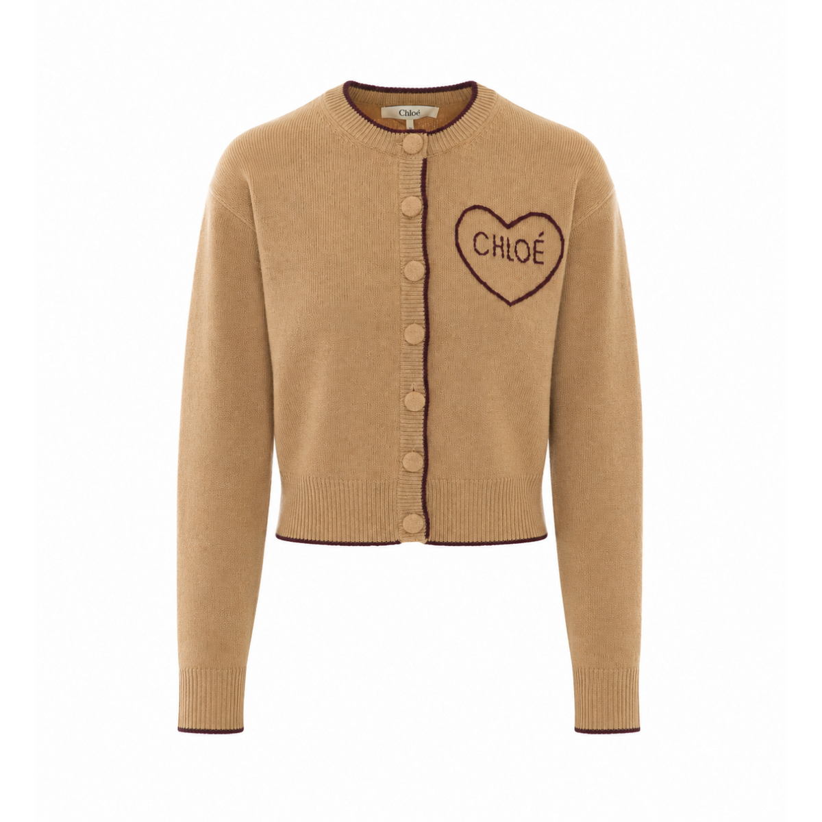Chloe' Women Logo Knitted Slim Cardigan CHLOE