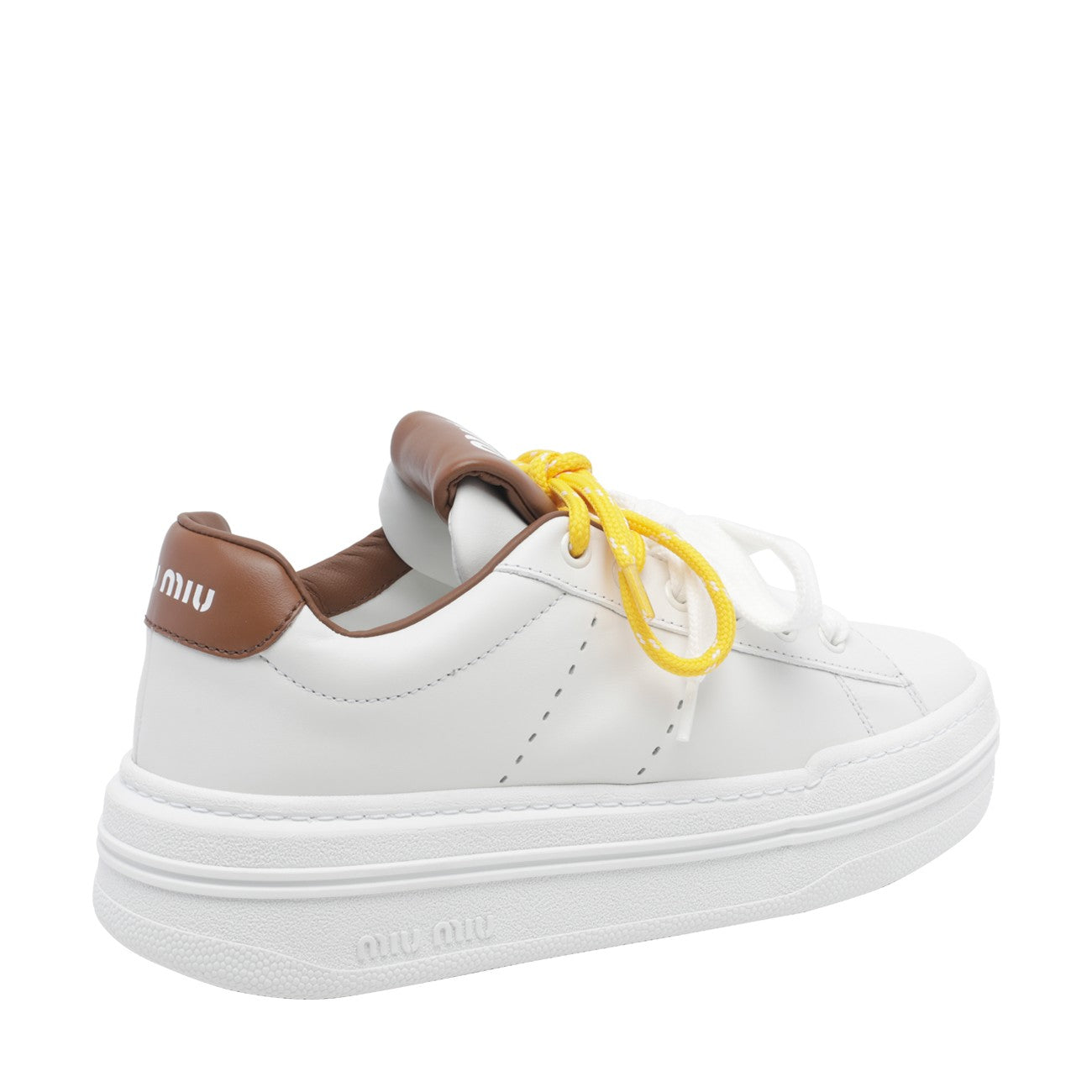 Miu Miu Women Logo Leather Sneakers MIU MIU