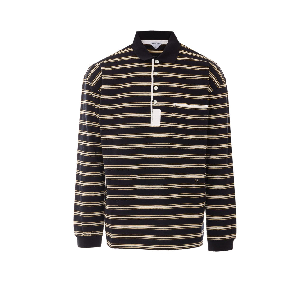 Bottega Veneta Men Logo Long Sleeves Polo