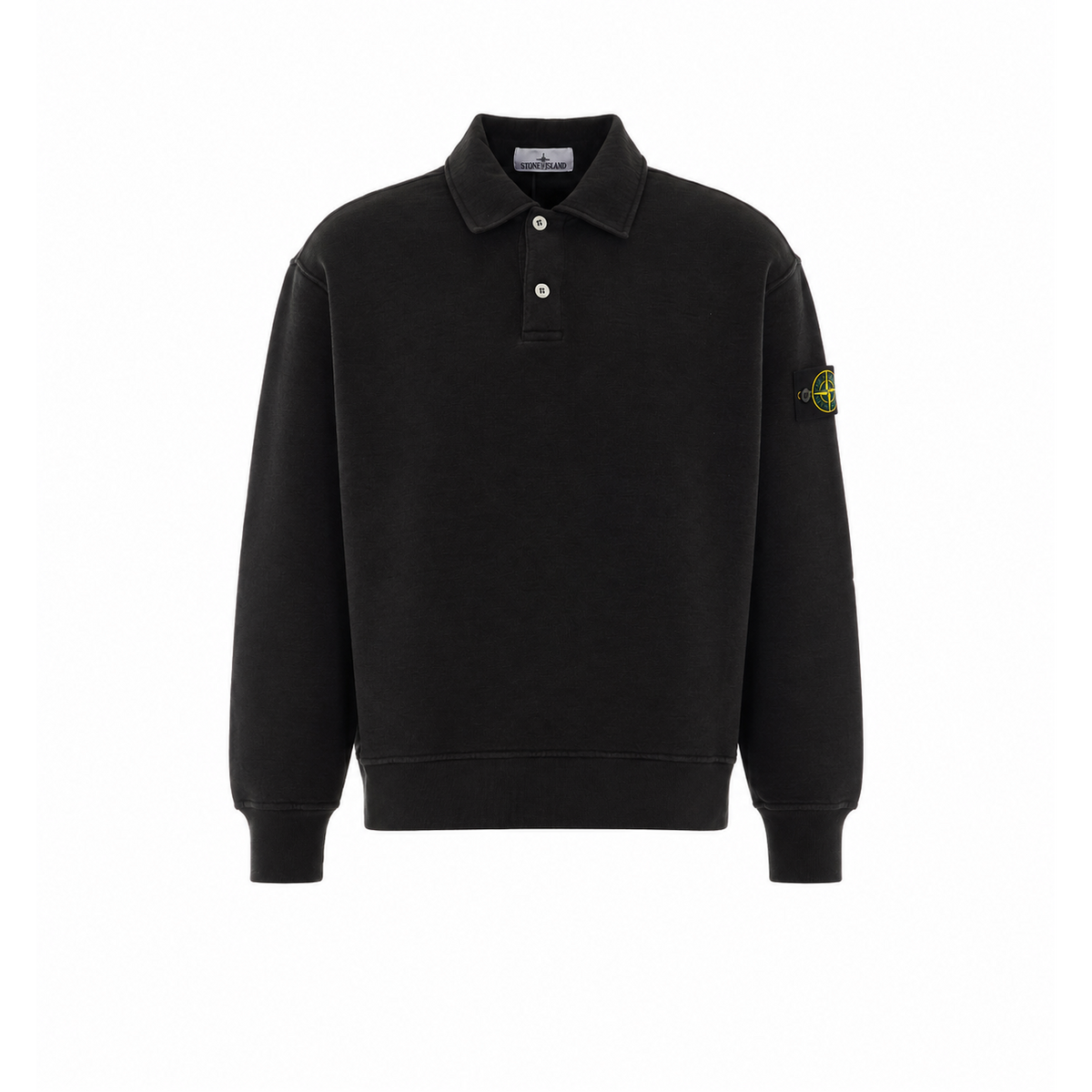 Stone Island Men Logo Long Sleeves Polo STONE ISLAND