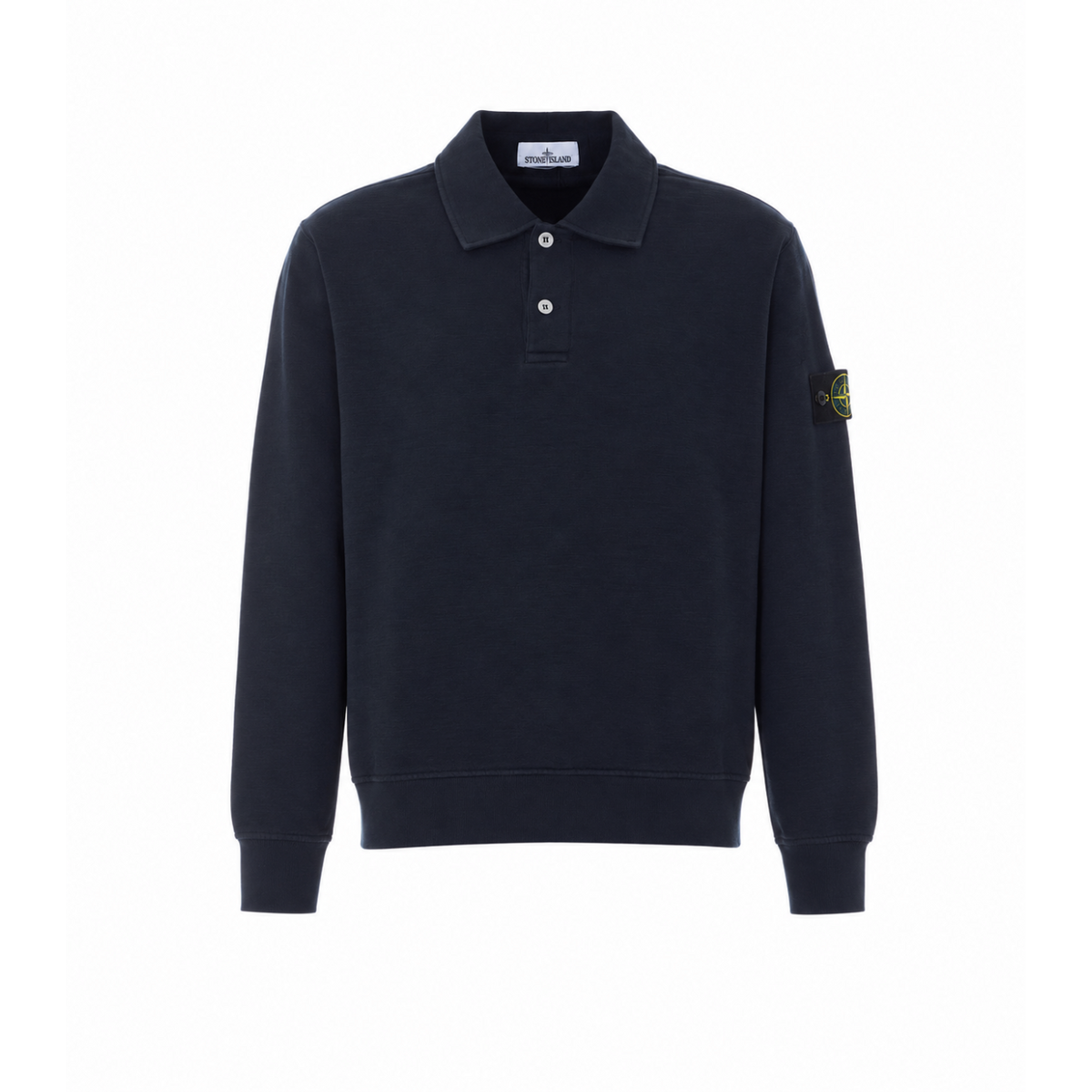 Stone Island Men Logo Long Sleeves Polo STONE ISLAND