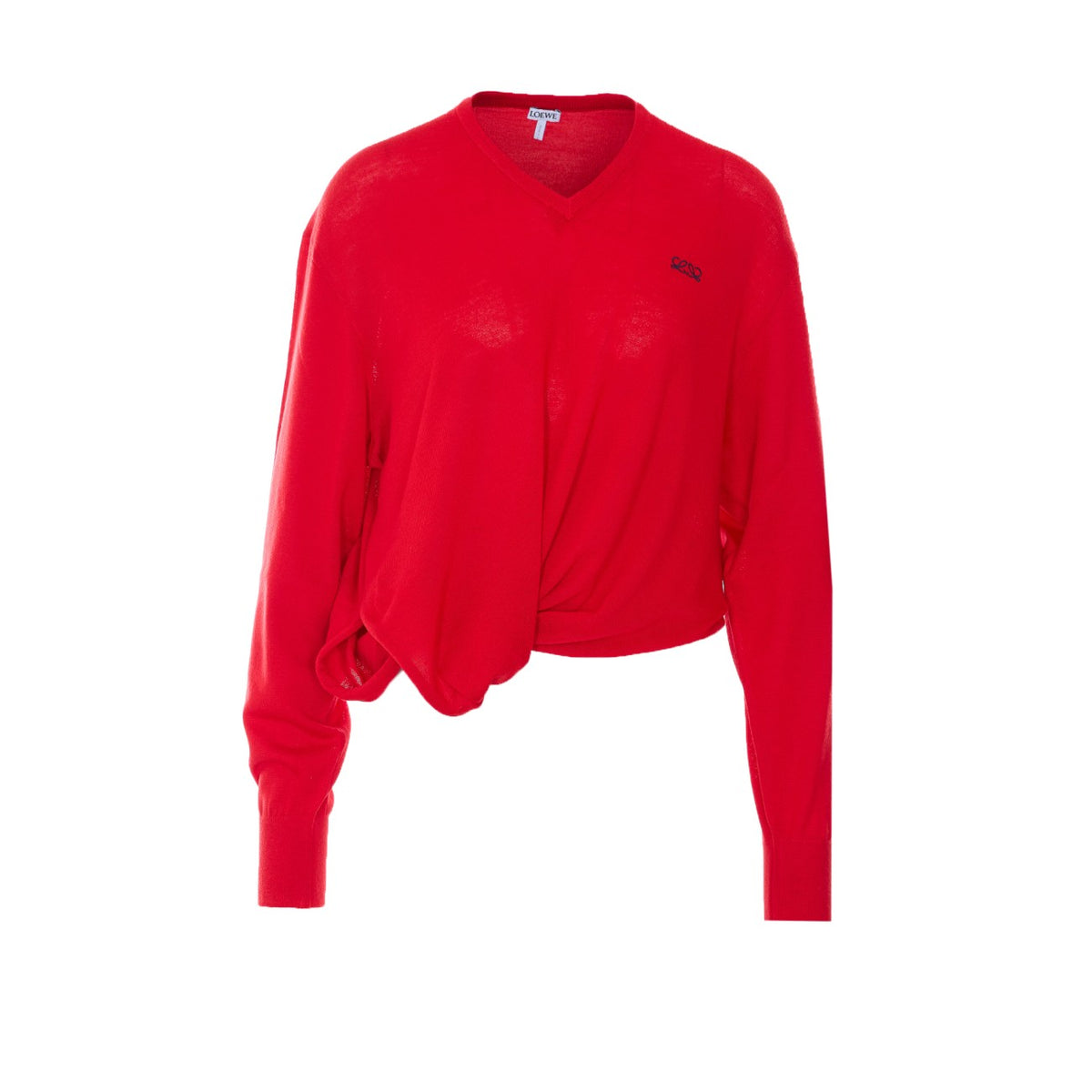 Loewe Women Logo Monogram Draped Sweater LOEWE