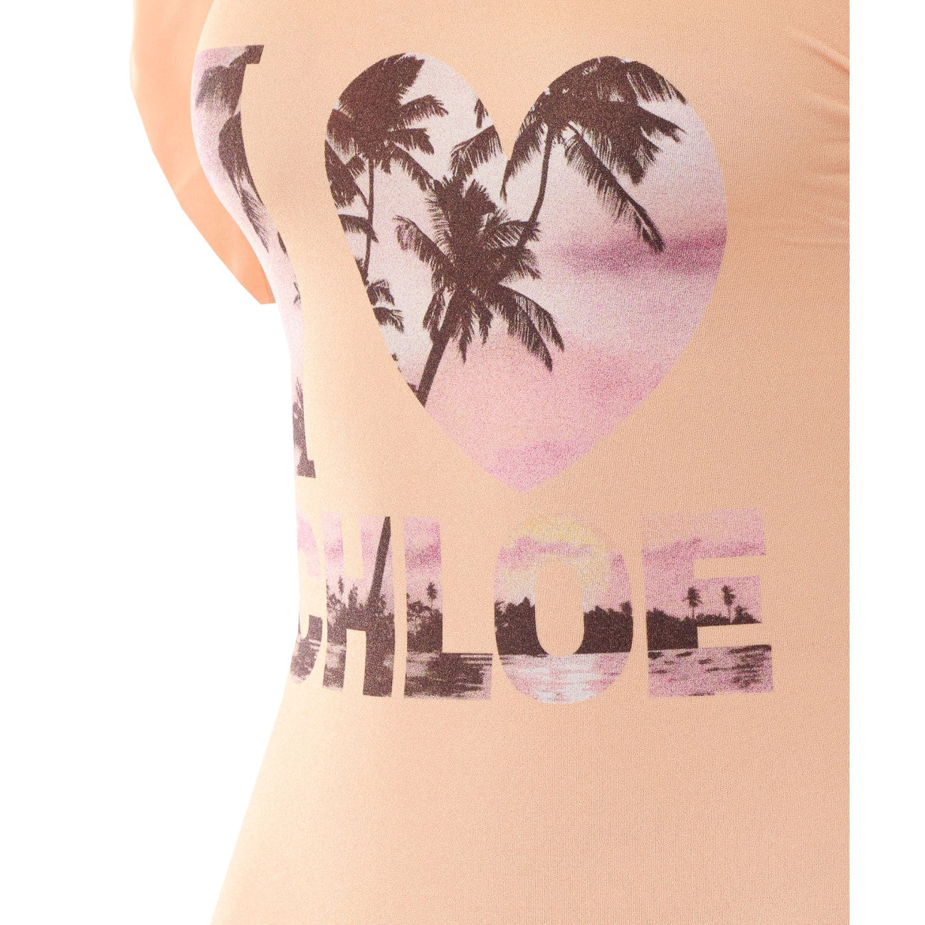 Chloe' Women Logo One Piece Swimwear With Knotted Shoulder CHLOE