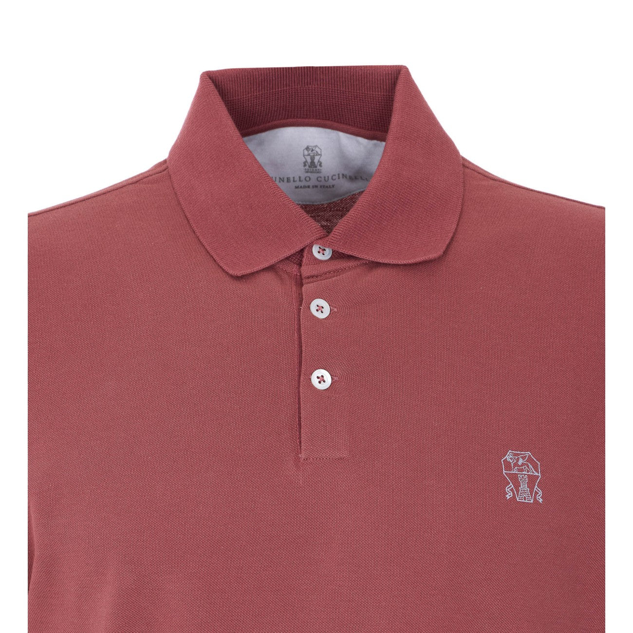 Brunello Cucinelli Men Logo Piquet Polo BRUNELLO CUCINELLI
