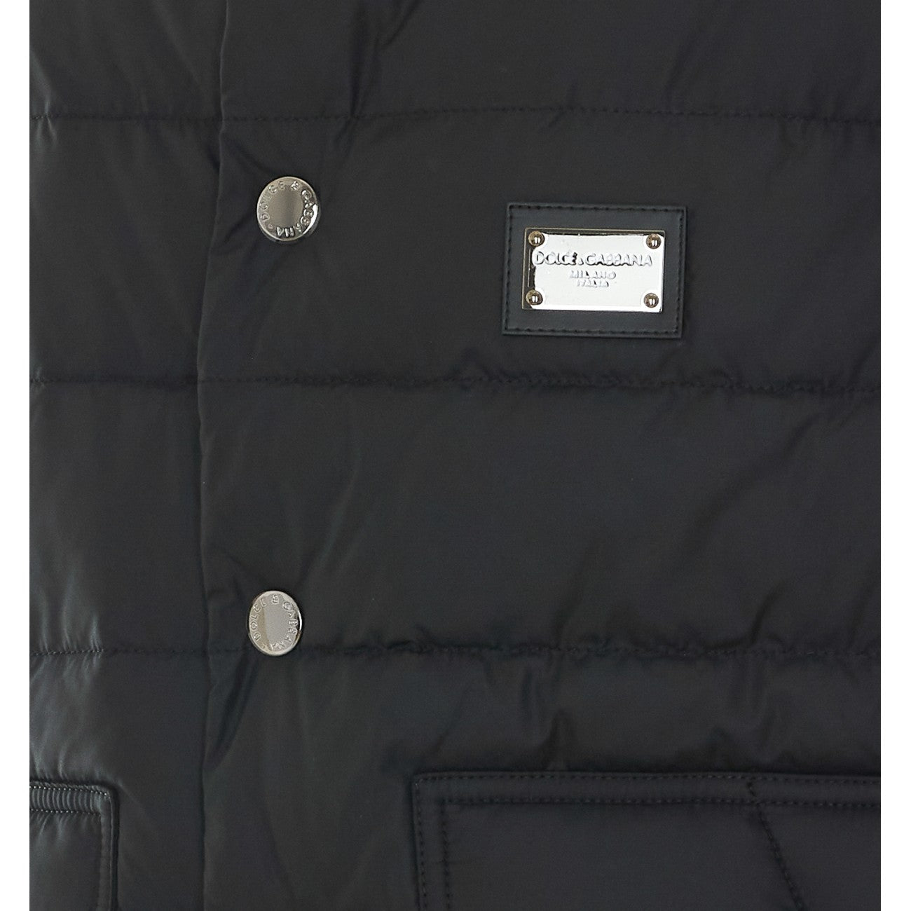 Dolce&Gabbana Men Logo Plaque Down Vest DOLCE & GABBANA