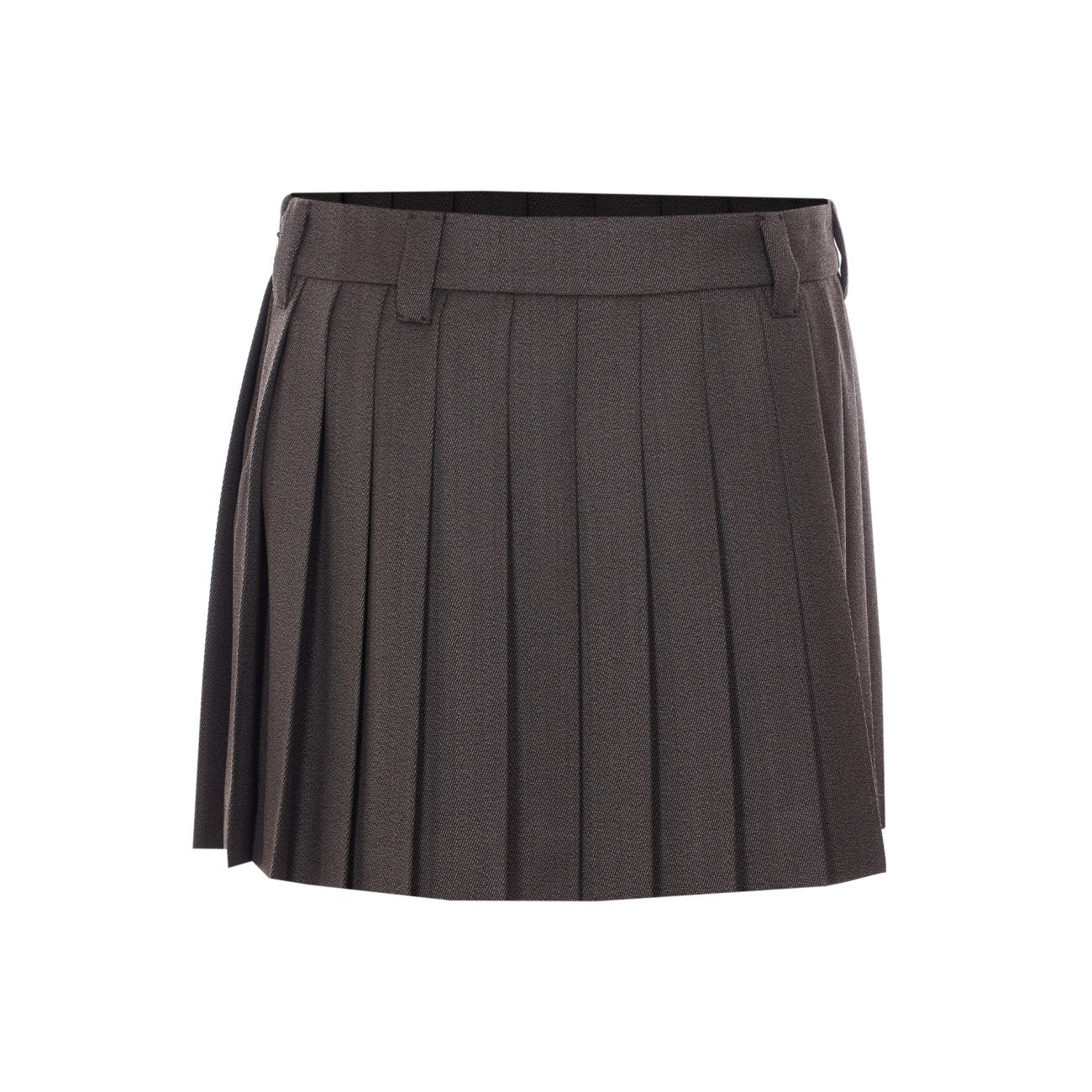 Miu Miu Women Logo Pleated Skirt MIU MIU