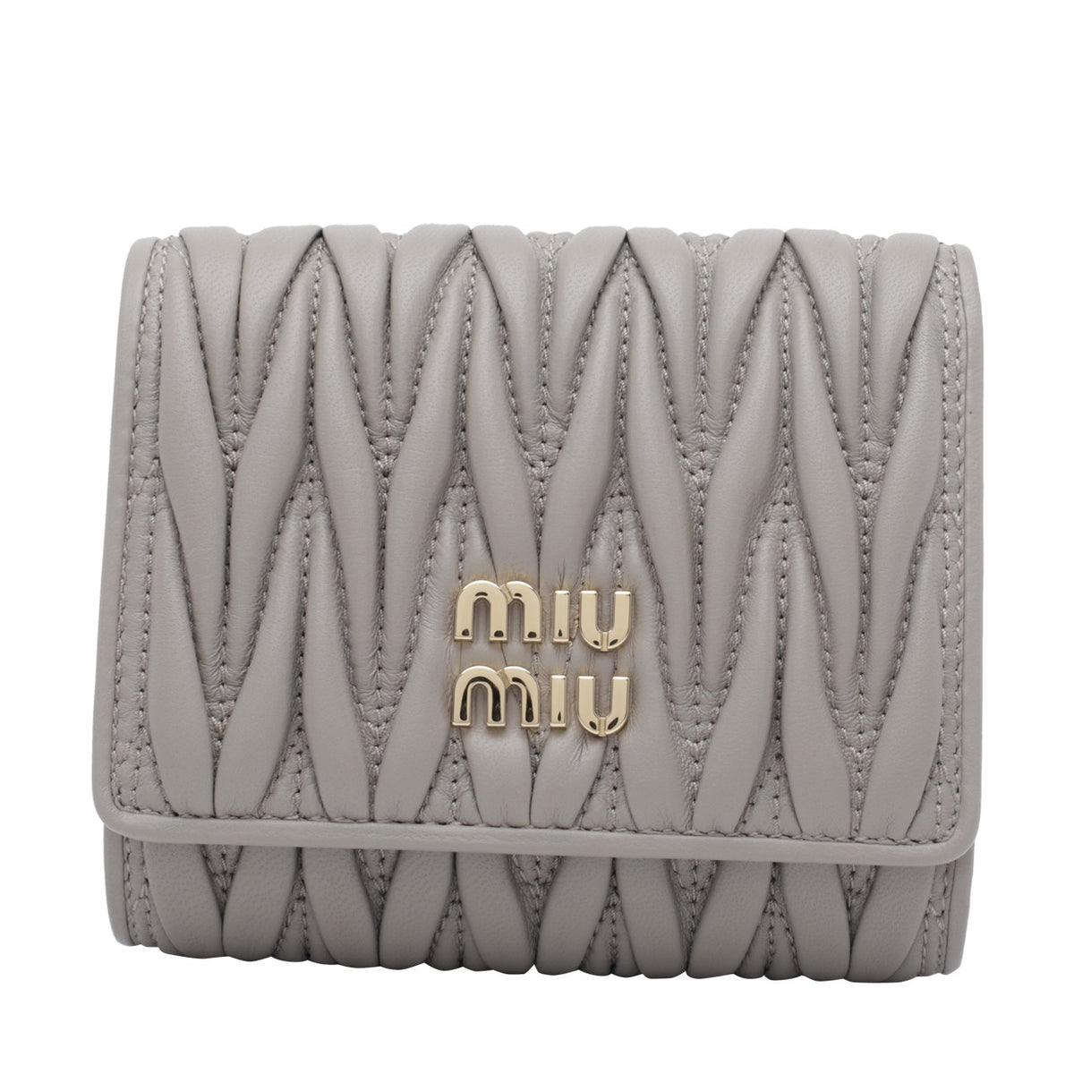 Miu Miu Women Logo Pleated Wallet MIU MIU
