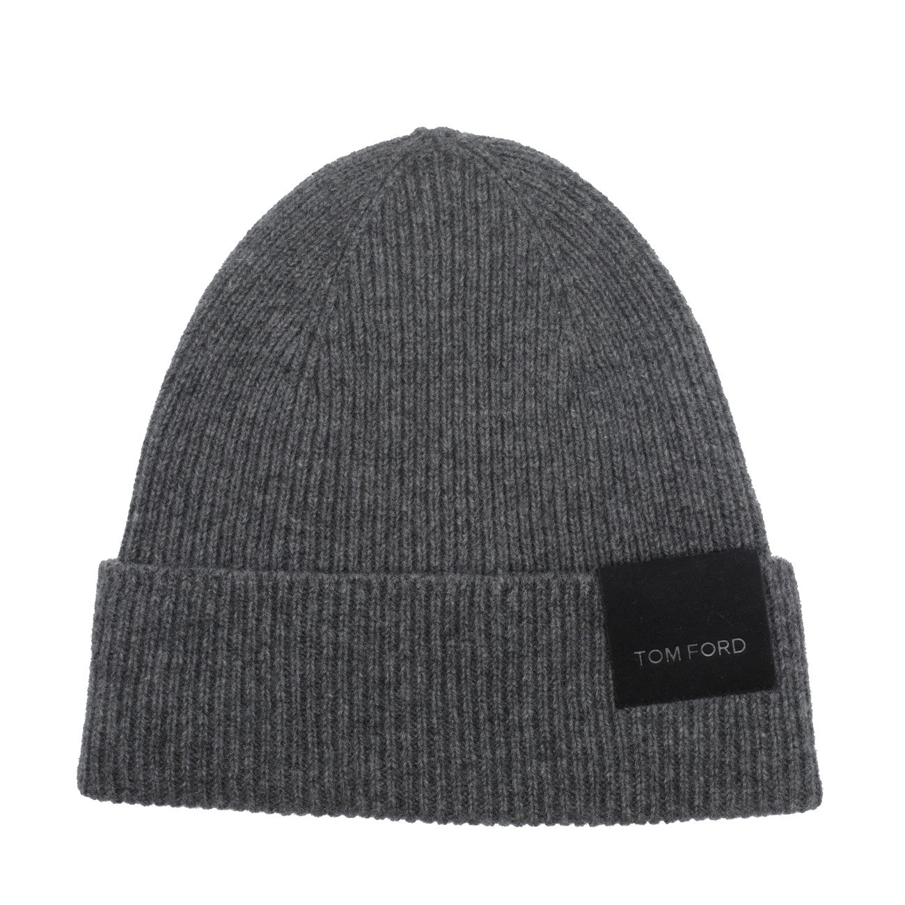 Tom Ford Men Logo Ribbed Cashmere Beanie TOM FORD