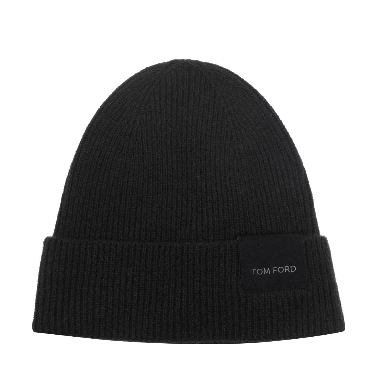 Tom Ford Men Logo Ribbed Cashmere Beanie TOM FORD