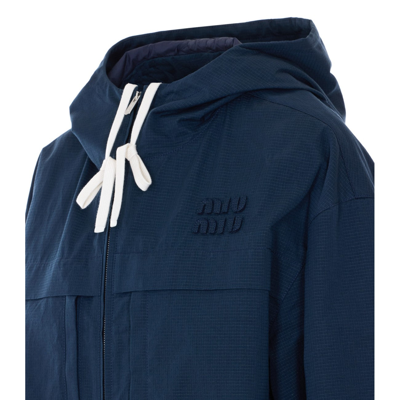 Miu Miu Women Logo Ripstop Fabric Jacket MIU MIU