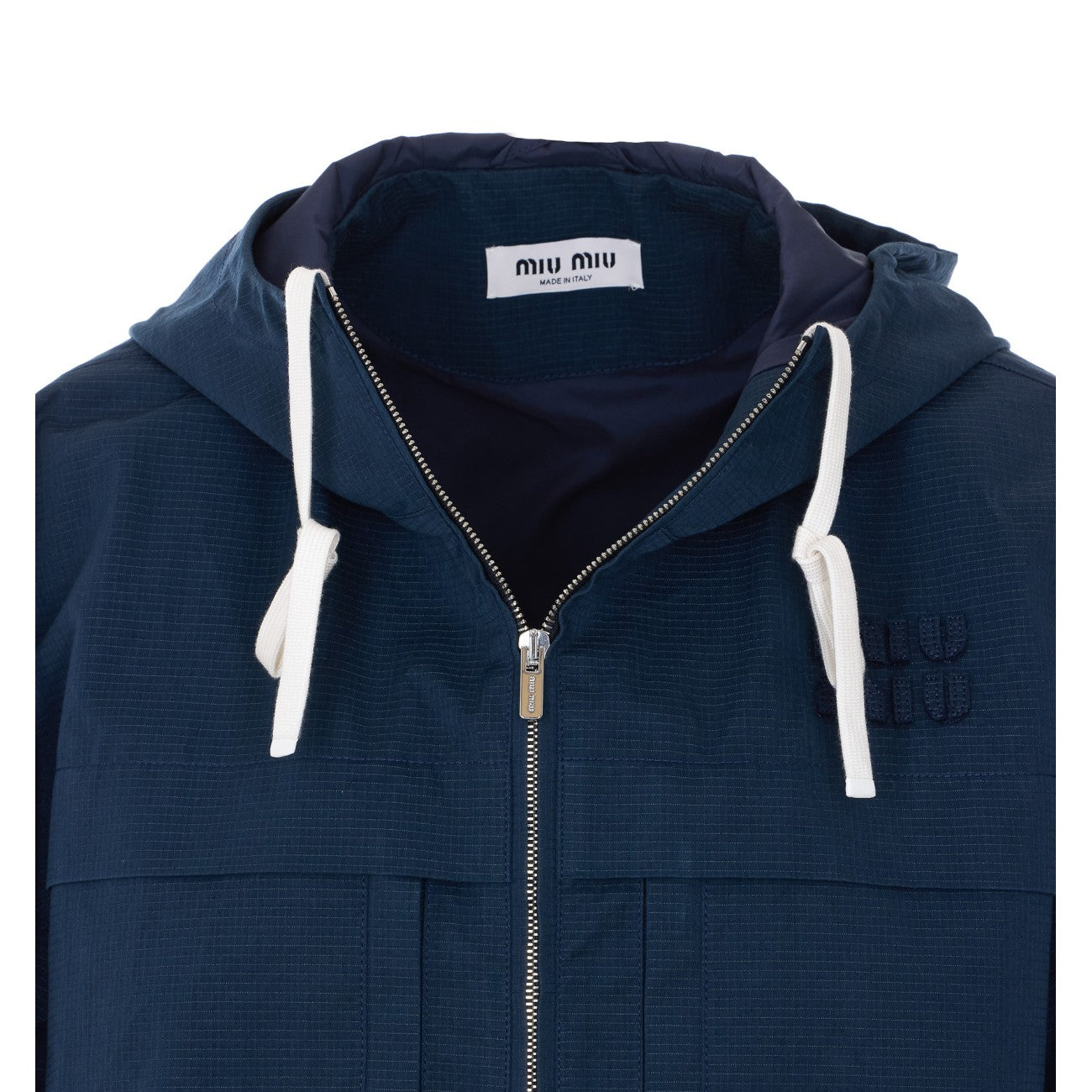Miu Miu Women Logo Ripstop Fabric Jacket MIU MIU