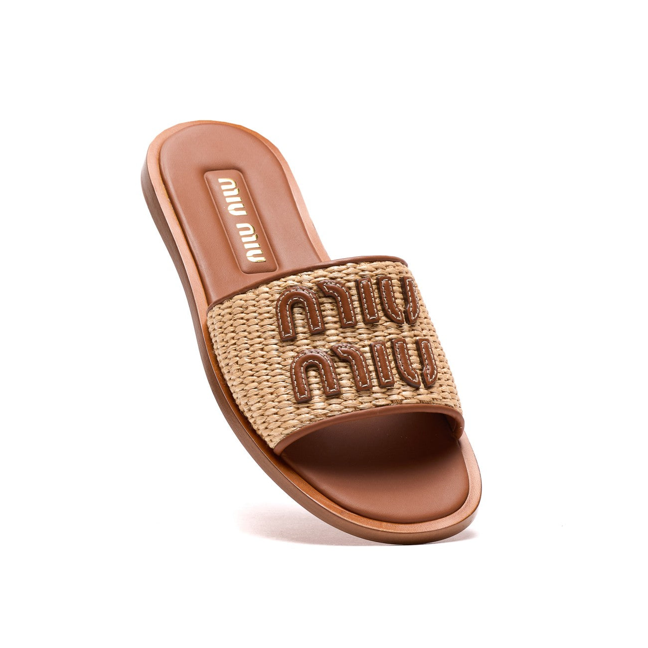 Miu Miu Women Logo Slide Sandals MIU MIU