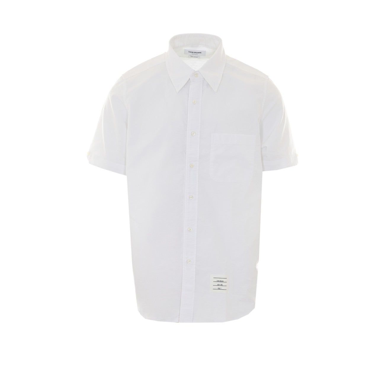 Thom Browne Men Logo Straight Fit Oxford Short Sleeves Shirt THOM BROWNE