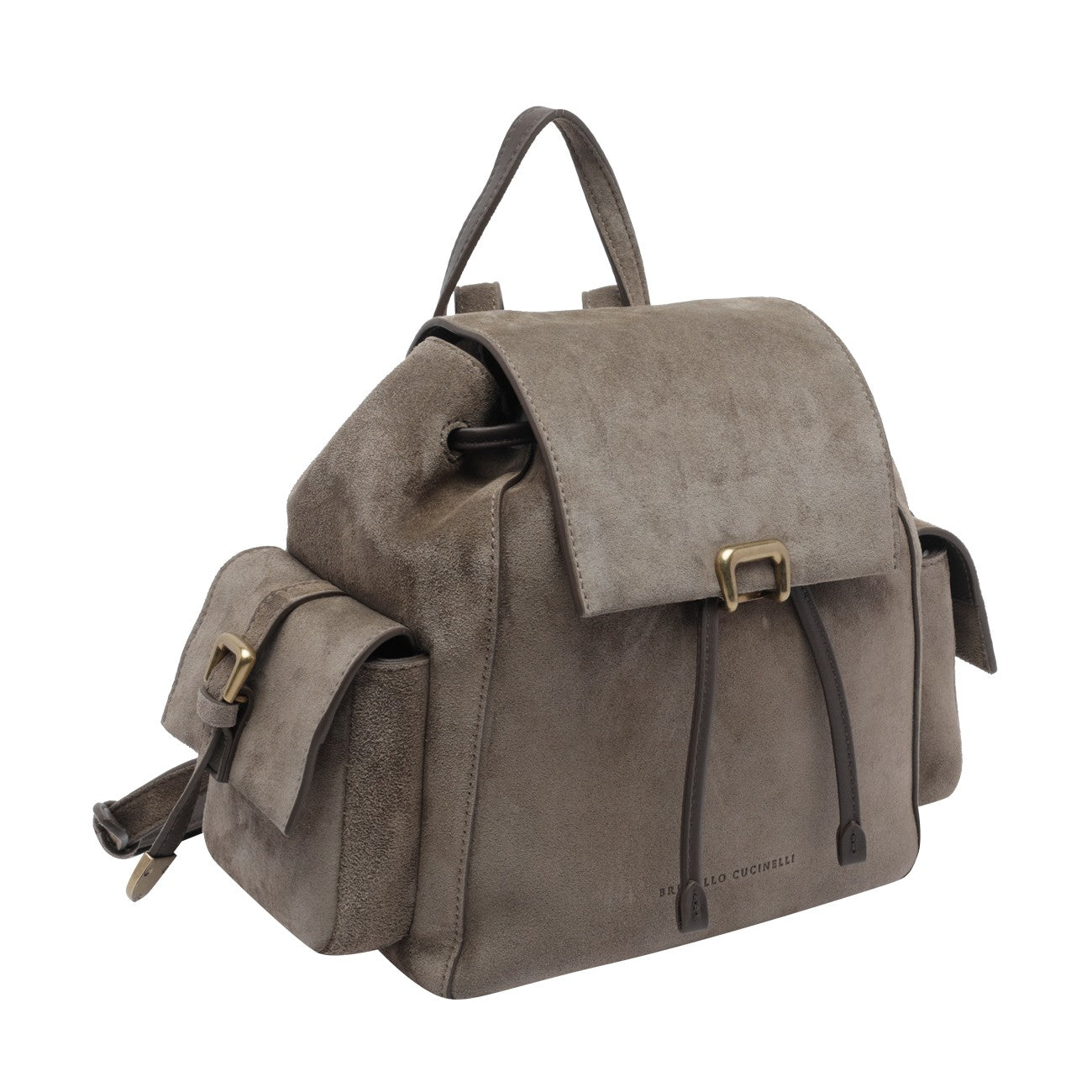 Brunello Cucinelli Women Logo Suede Backpack BRUNELLO CUCINELLI