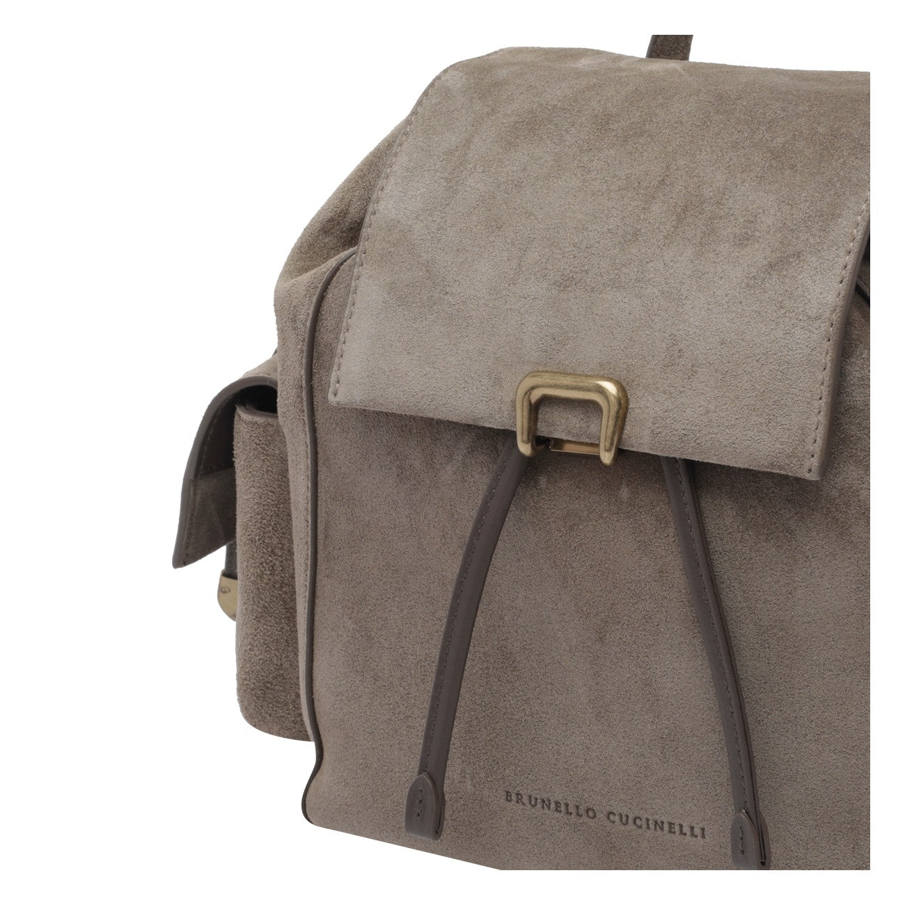 Brunello Cucinelli Women Logo Suede Backpack BRUNELLO CUCINELLI