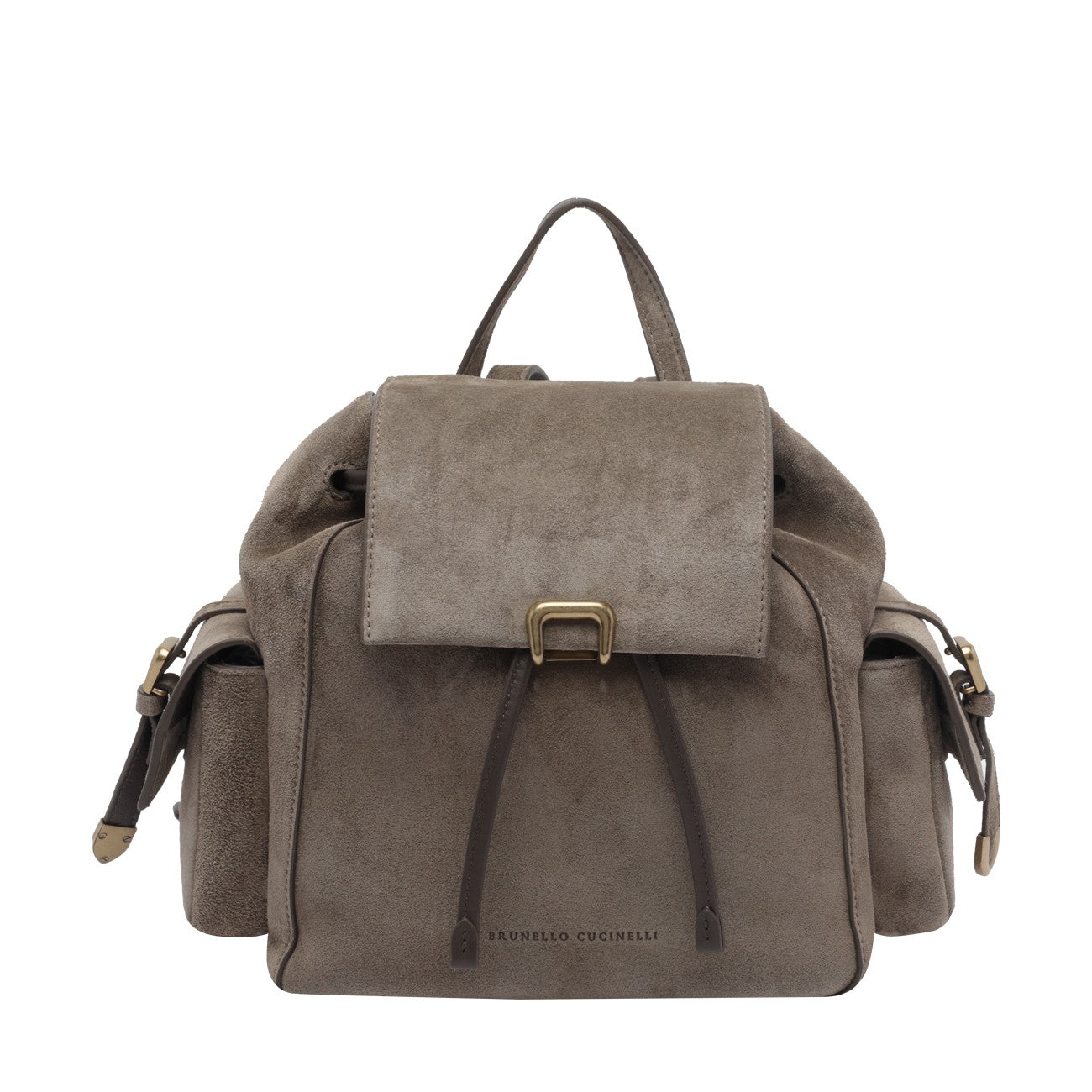 Brunello Cucinelli Women Logo Suede Backpack BRUNELLO CUCINELLI