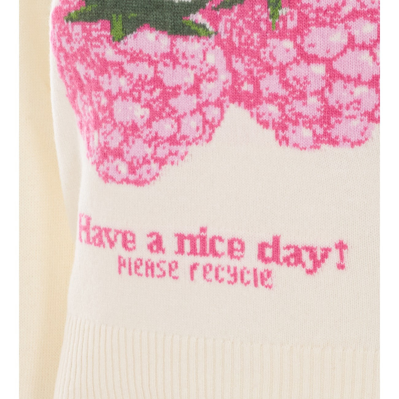 Ganni Women Logo Sweater With Raspberry Print GANNI