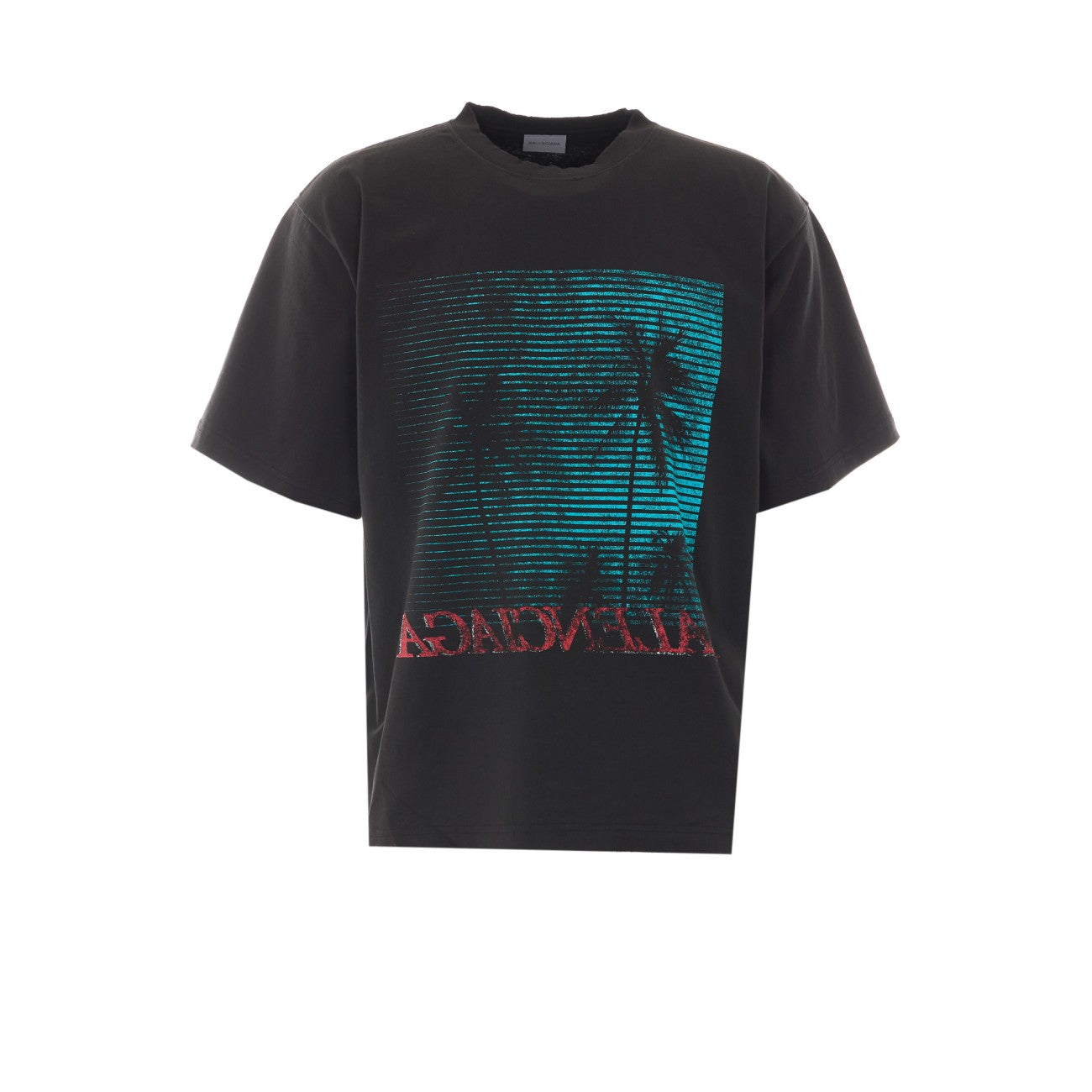 Balenciaga Men Logo T-Shirt With Palm Tree Print BALENCIAGA