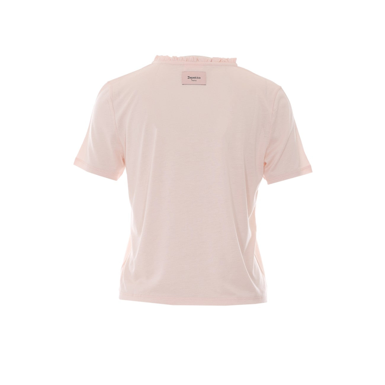 Repetto Women Logo T-Shirt With Ruffled Collar Repetto