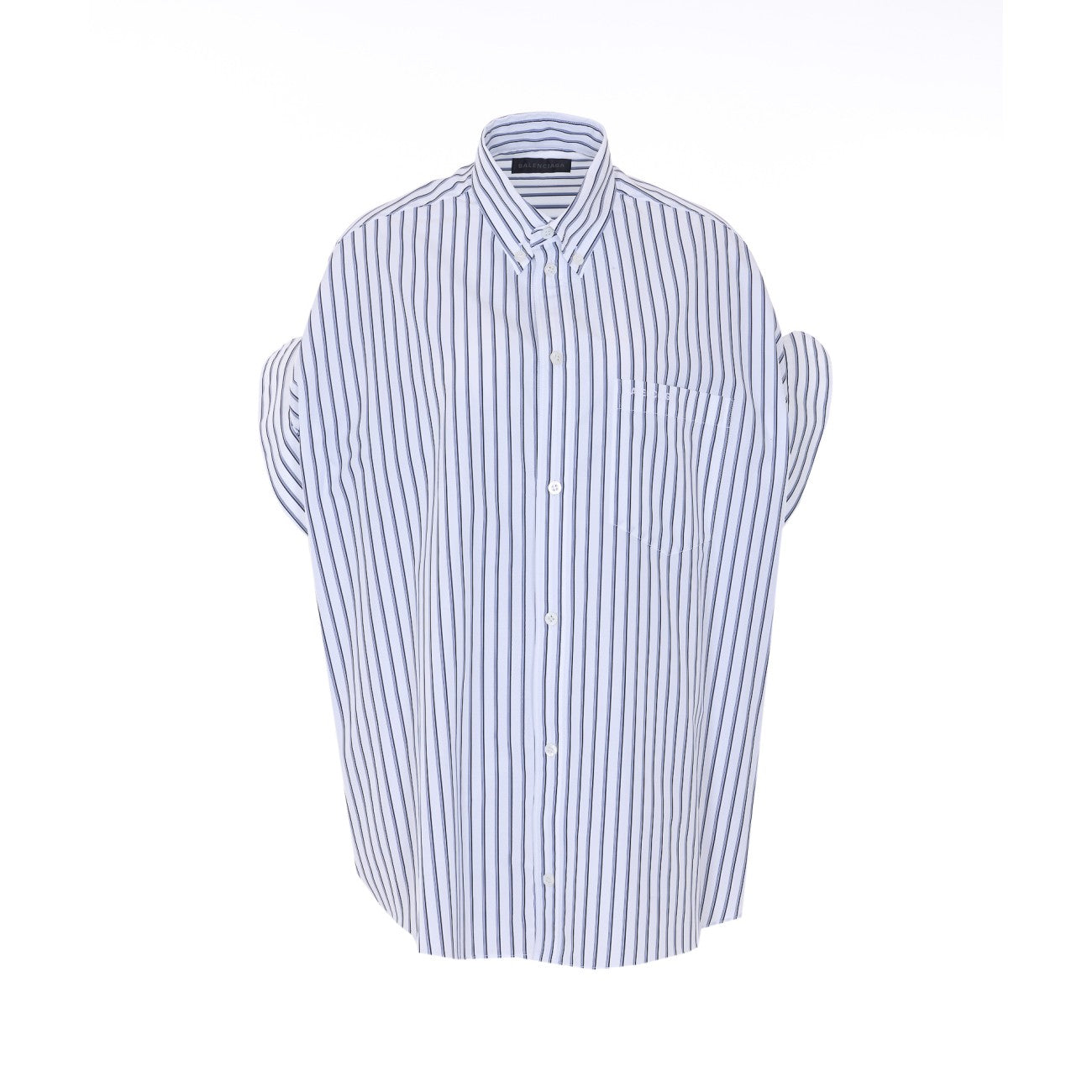 Balenciaga Women Logo Tucked Sleeves Shirt BALENCIAGA