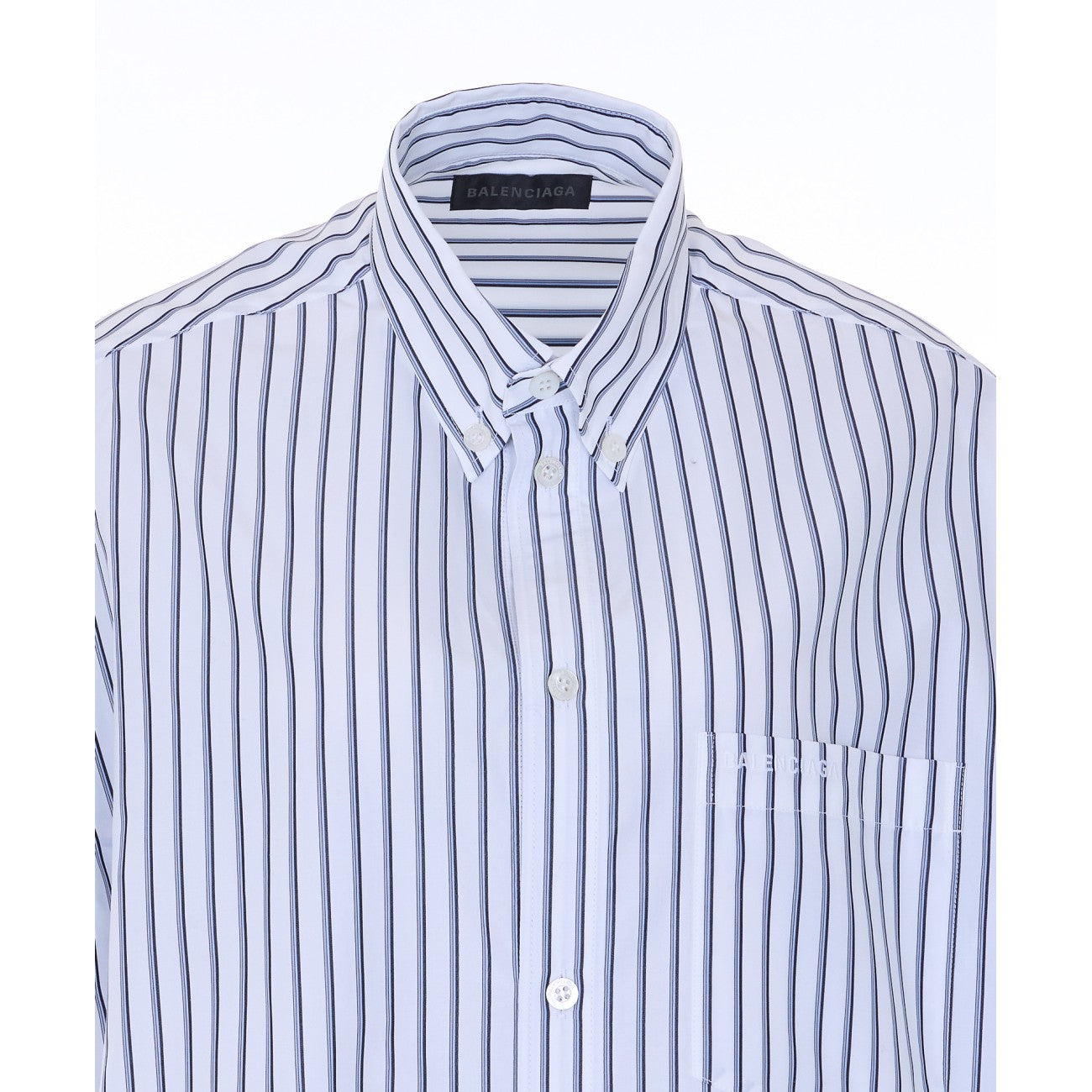 Balenciaga Women Logo Tucked Sleeves Shirt BALENCIAGA