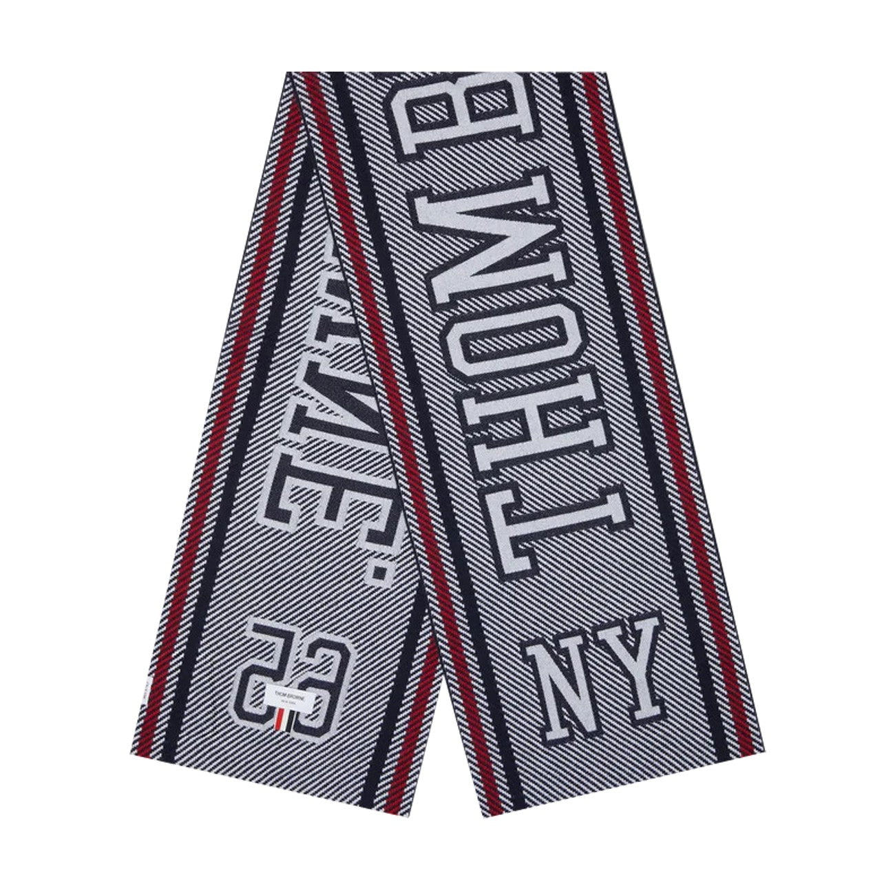 Thom Browne Men Logo Varsity Scarf THOM BROWNE