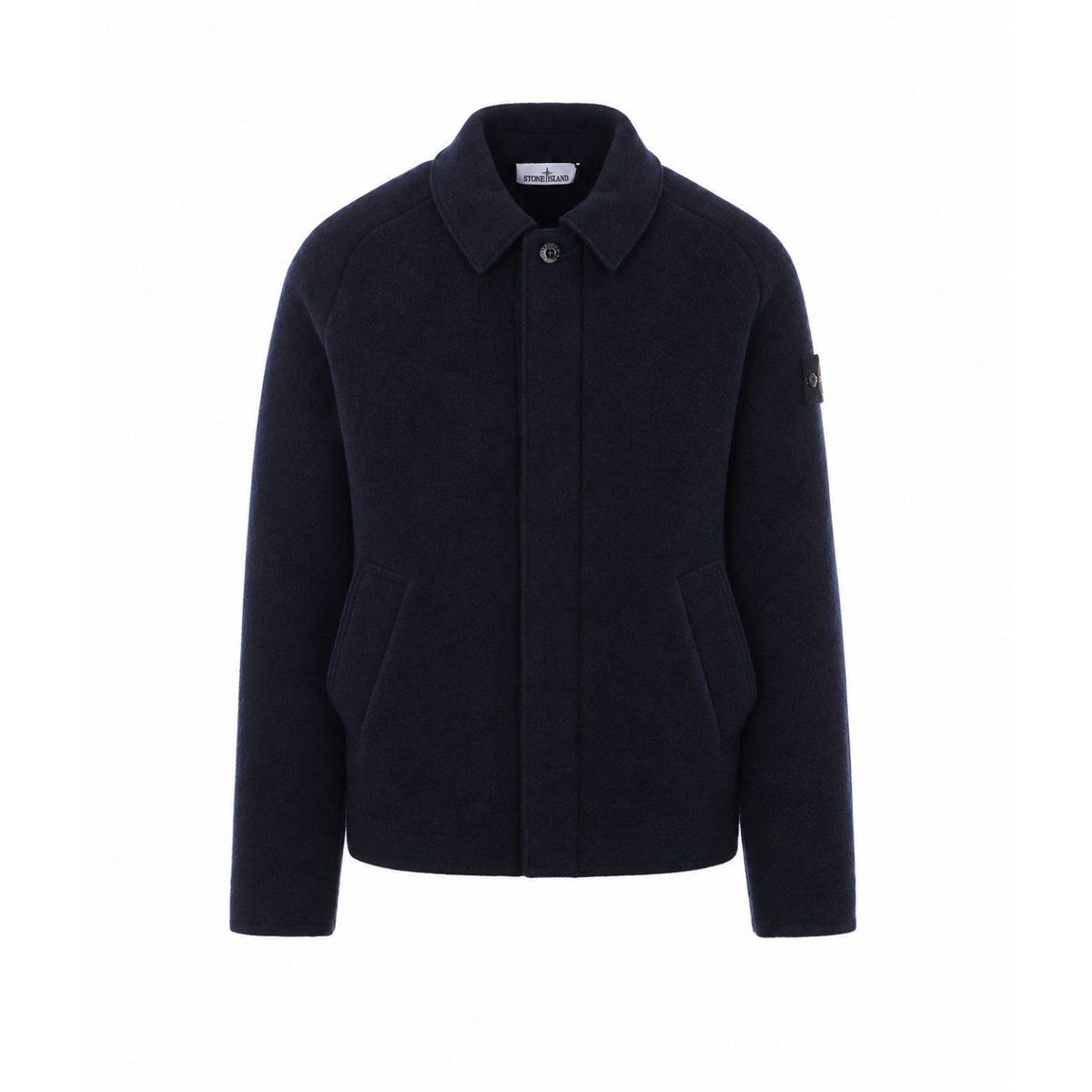 Stone Island Men Logo Virgin Wool Jacket STONE ISLAND