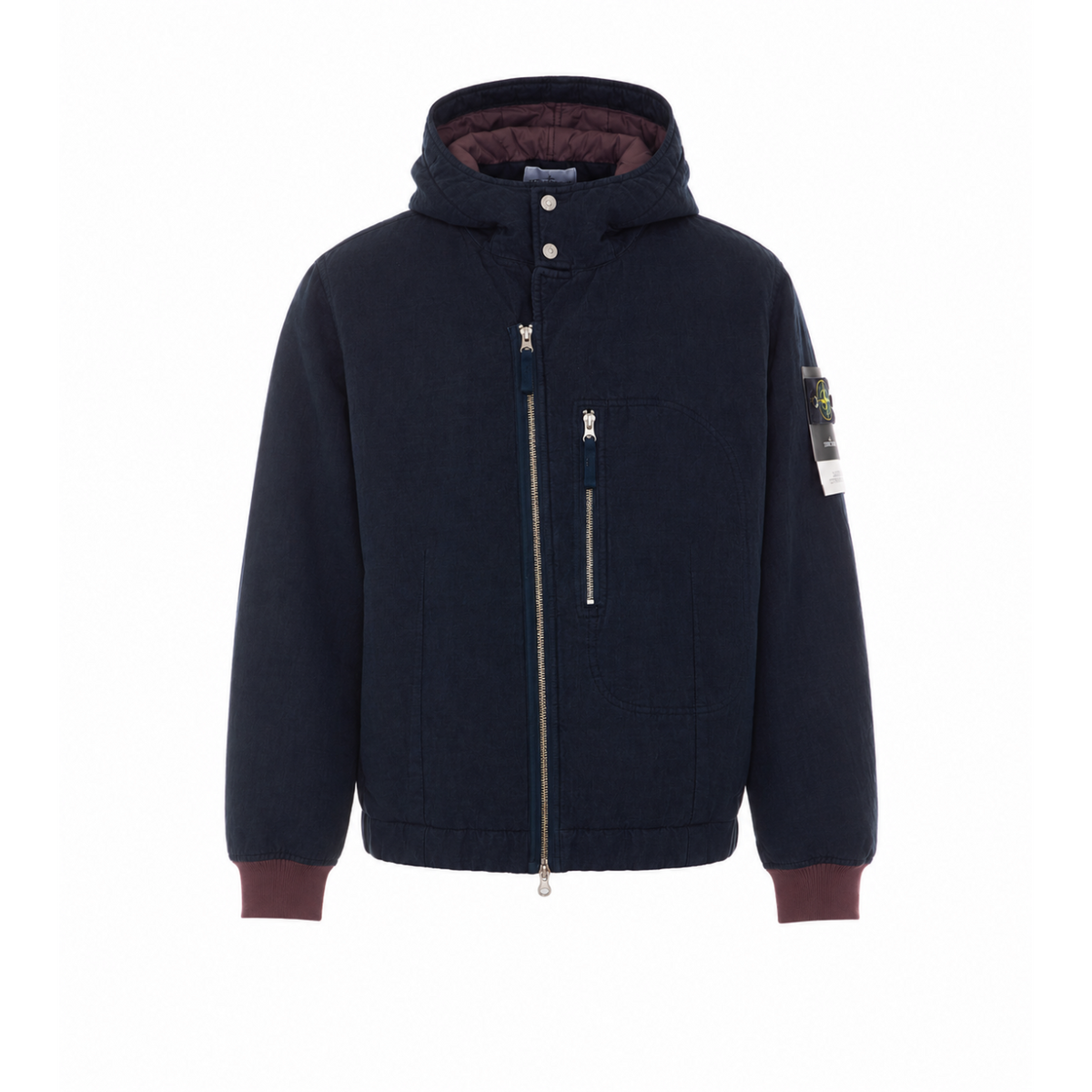 Stone Island Men Logo Wool Diagonal Parka STONE ISLAND