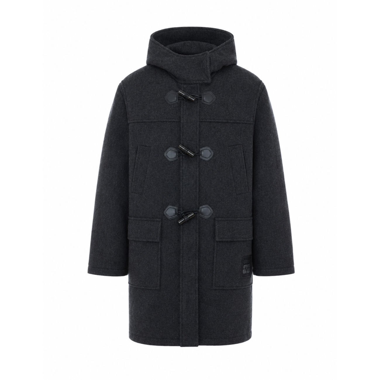 Ganni Women Logo Wool Peacoat GANNI
