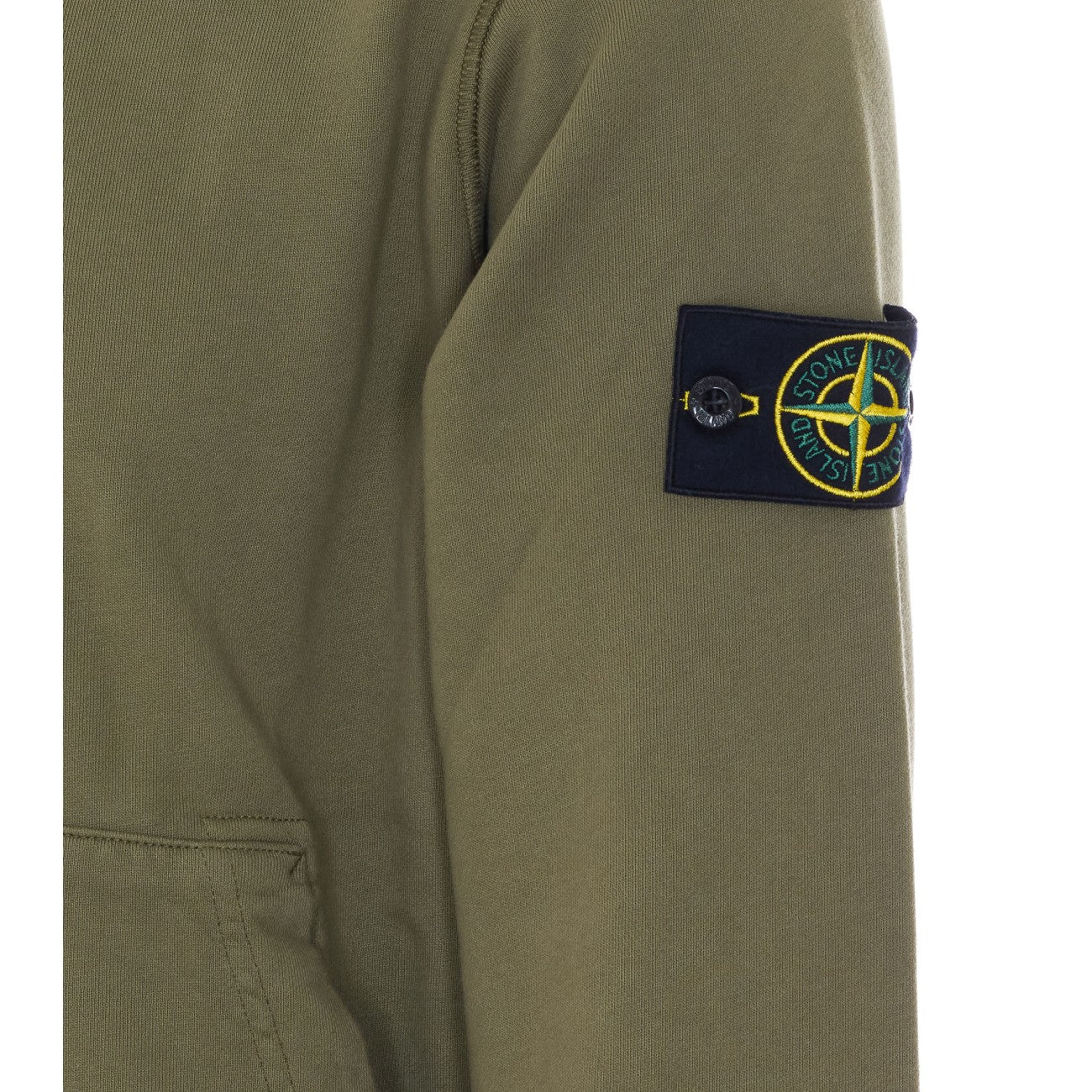 Stone Island Men Logo Zip Hoodie STONE ISLAND