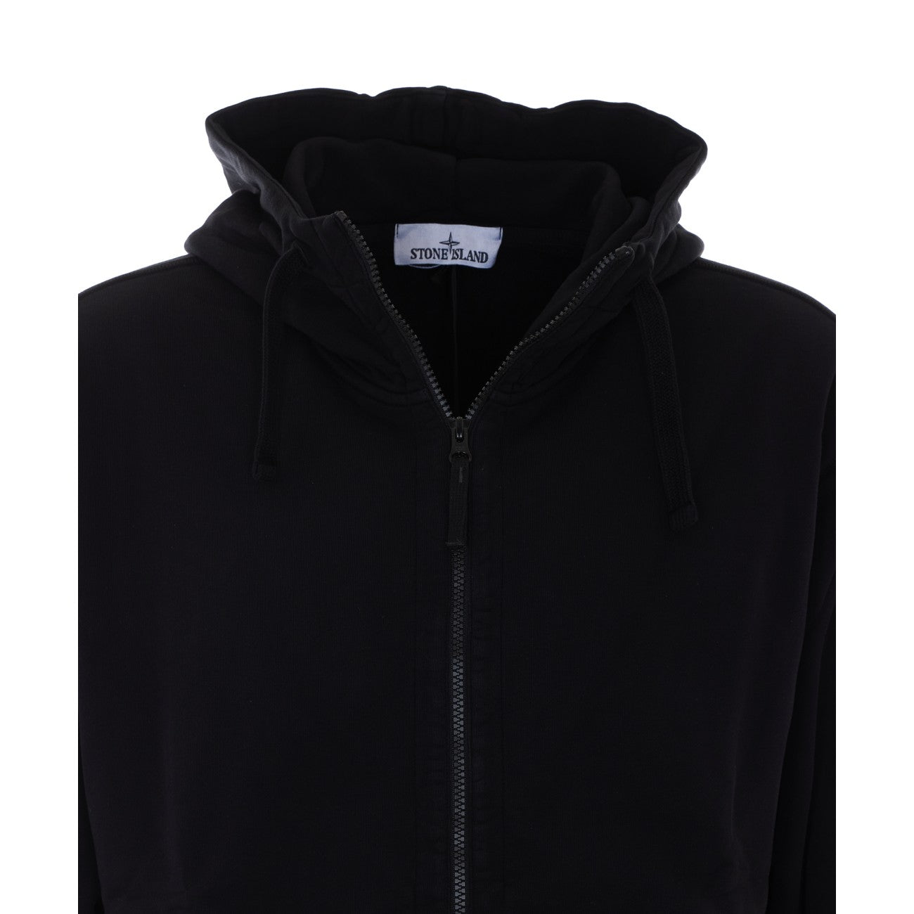 Stone Island Men Logo Zipped Hoodie STONE ISLAND
