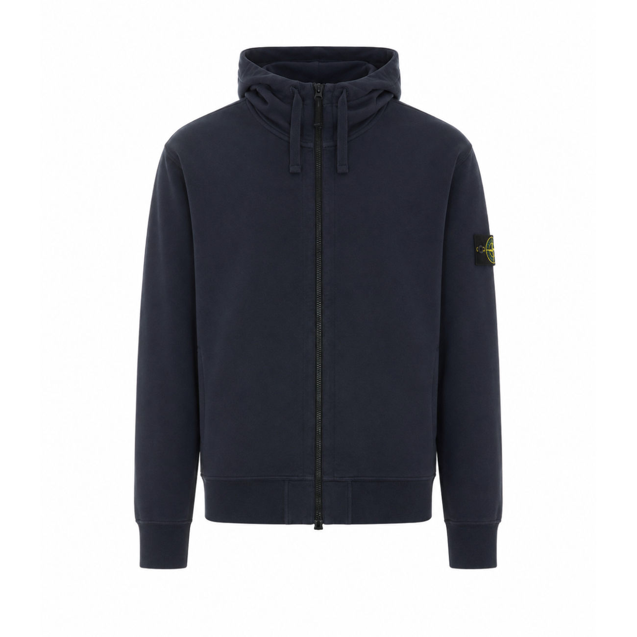 Stone Island Men Logo Zipped Hoodie STONE ISLAND