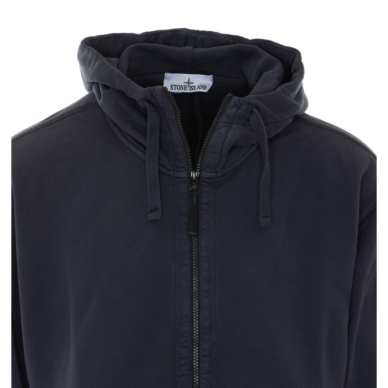 Stone Island Men Logo Zipped Hoodie STONE ISLAND