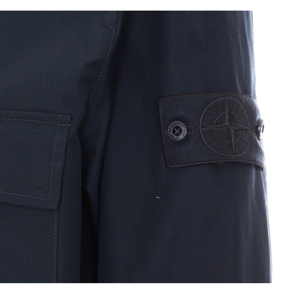 Stone Island Men Logo Zipped Overshirt STONE ISLAND
