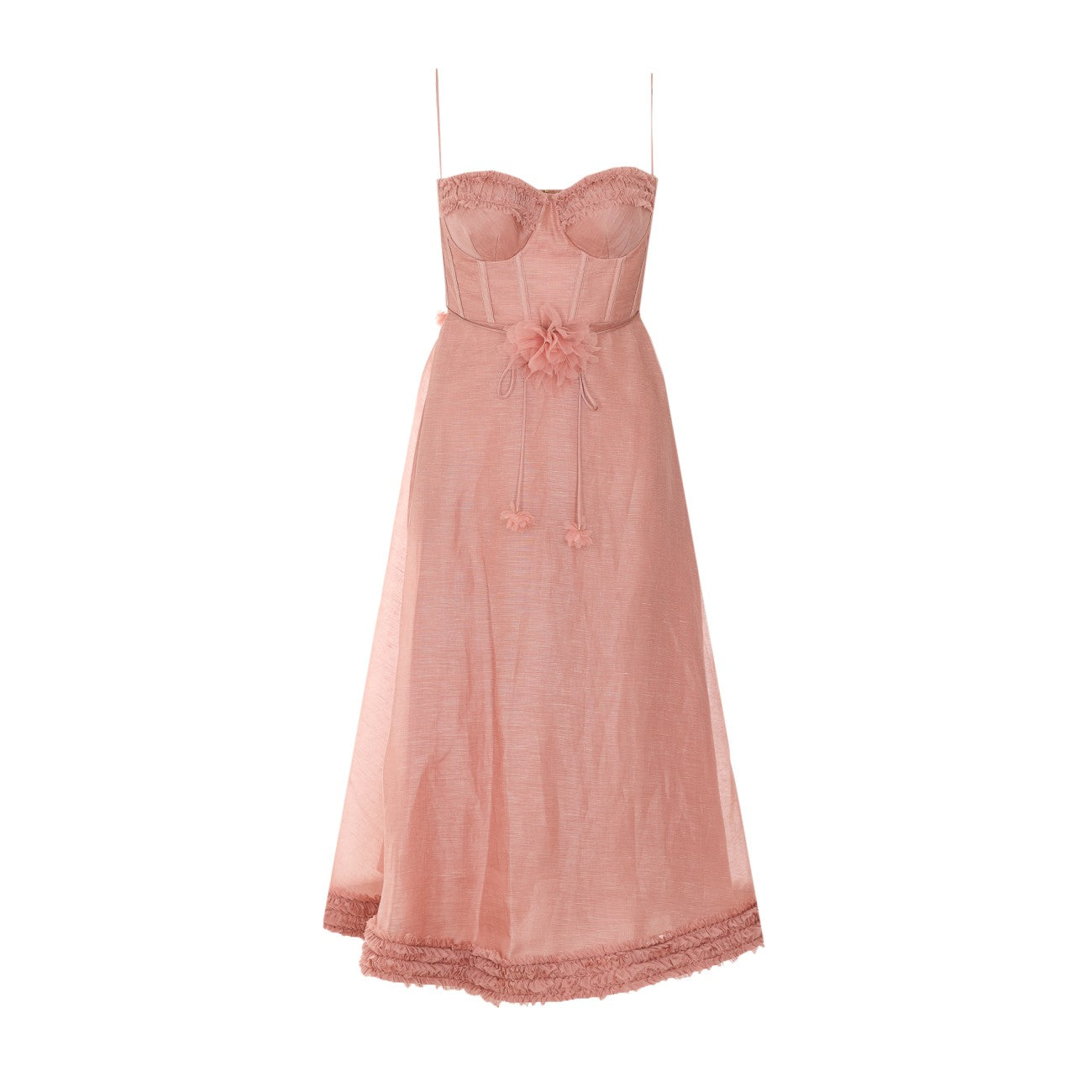 Zimmermann Women Luna Ruffle Midi Dress ZIMMERMANN