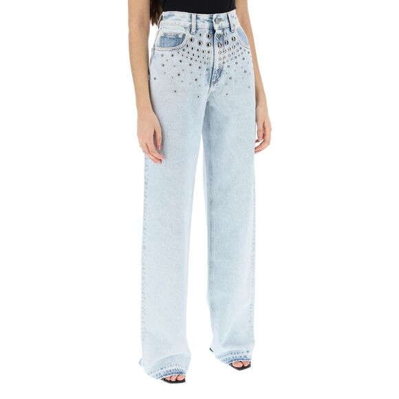 Alessandra Rich Women Jeans With Studs ALESSANDRA RICH