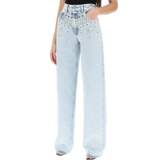 Alessandra Rich Women Jeans With Studs ALESSANDRA RICH