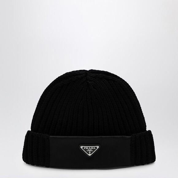 Prada Men Re-Nylon Gabardine/ Wool Cap PRADA