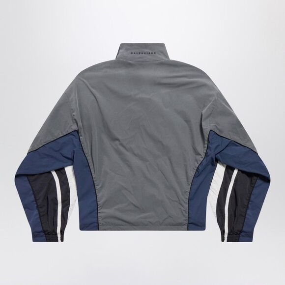 Balenciaga Black/Navy/Grey 50/50 Technical Fabric Tracksuit Jacket Men BALENCIAGA