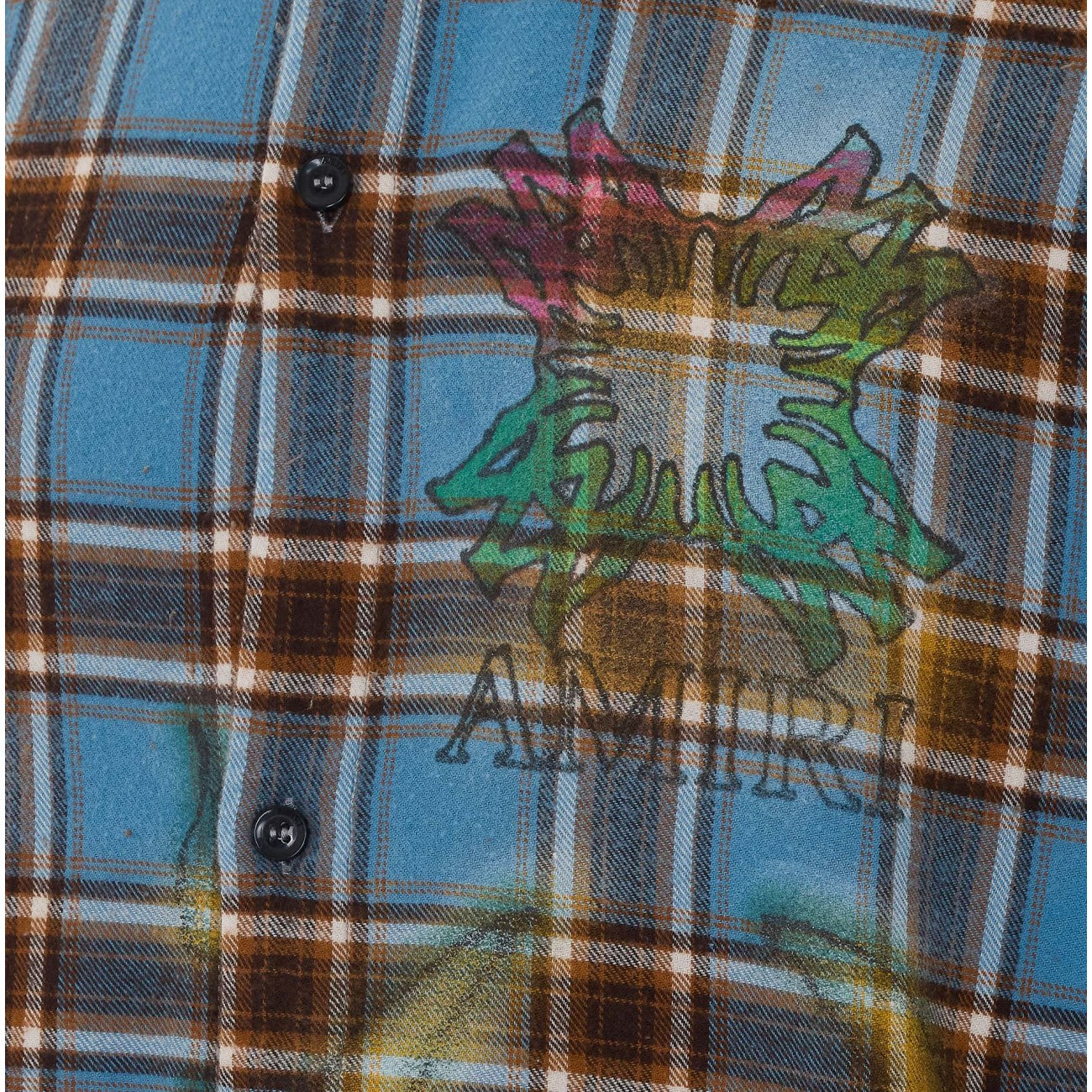 Amiri Men Ma Quad Flames Flannel Shirt AMIRI