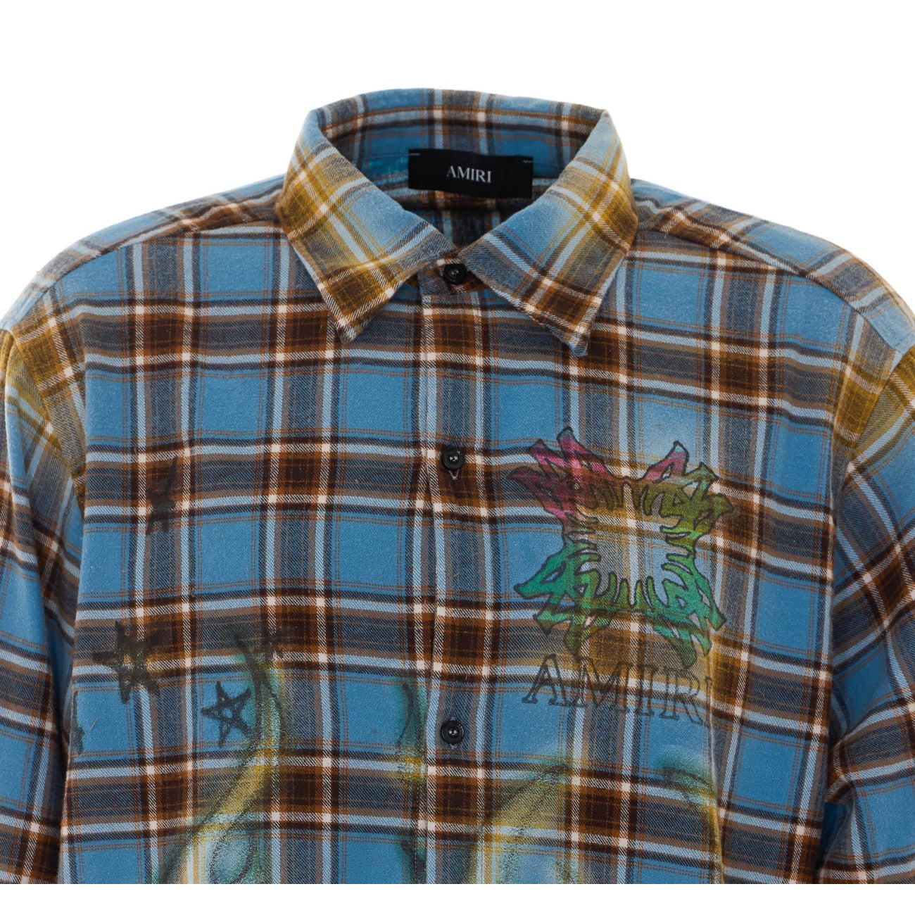 Amiri Men Ma Quad Flames Flannel Shirt AMIRI