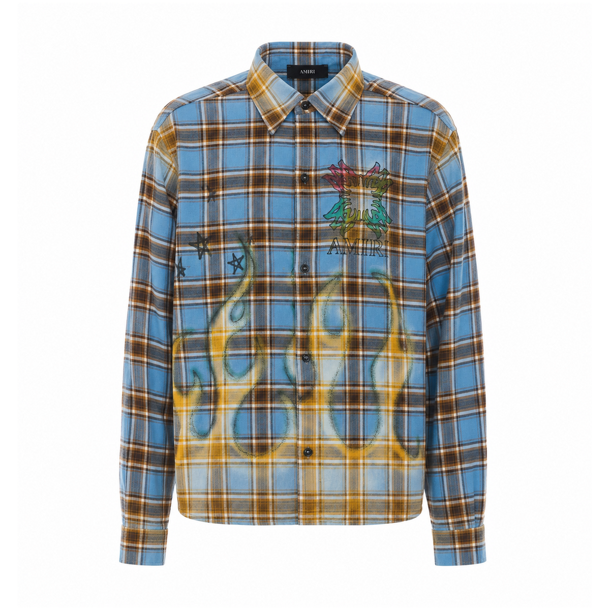Amiri Men Ma Quad Flames Flannel Shirt AMIRI