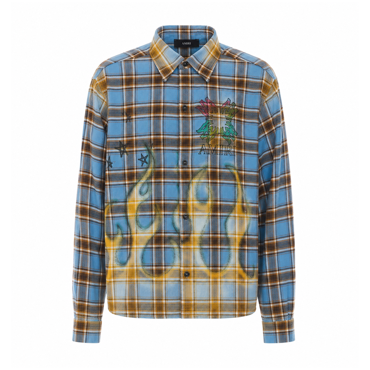 Amiri Men Ma Quad Flames Flannel Shirt AMIRI