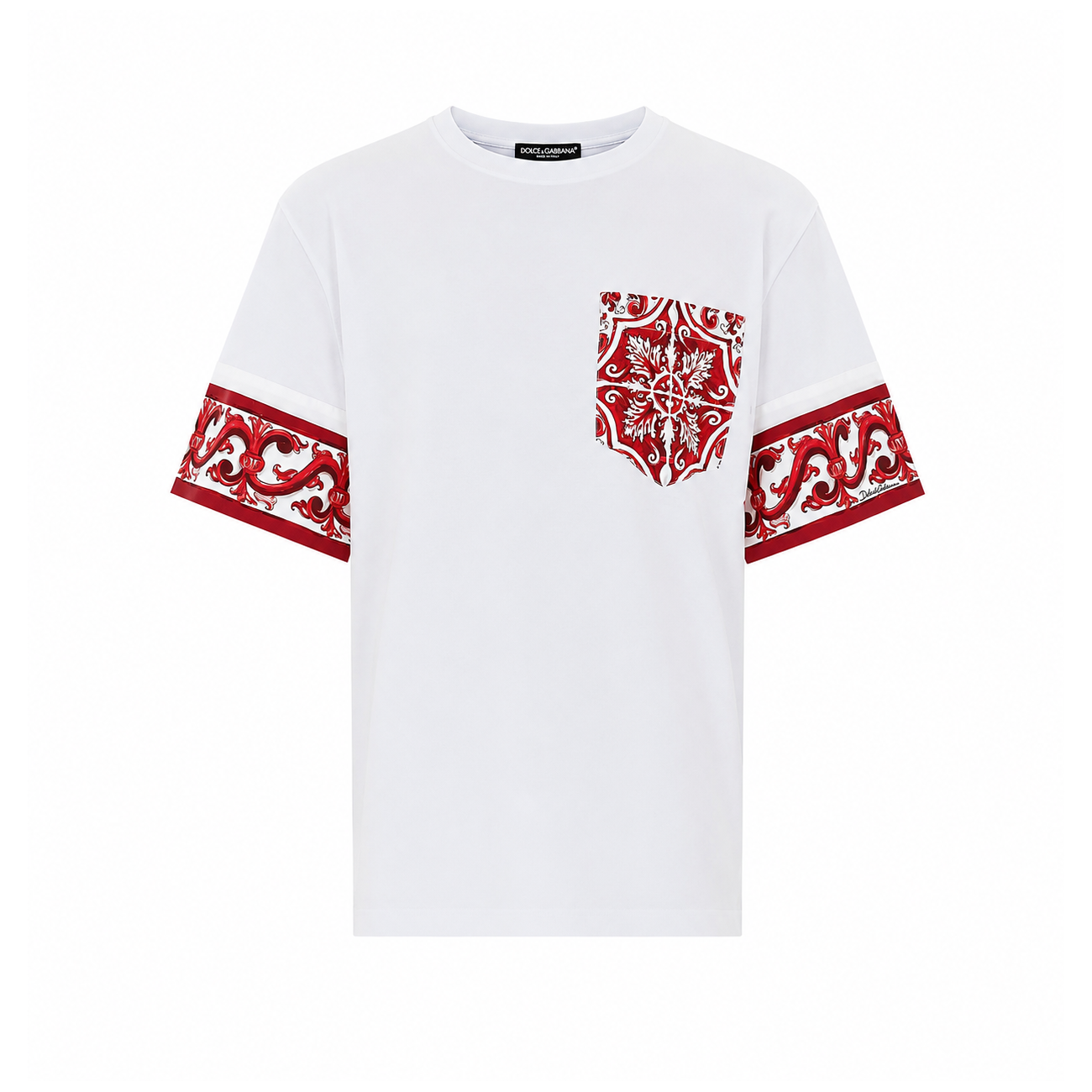 Dolce&Gabbana Men Maiolica Print T-Shirt DOLCE & GABBANA