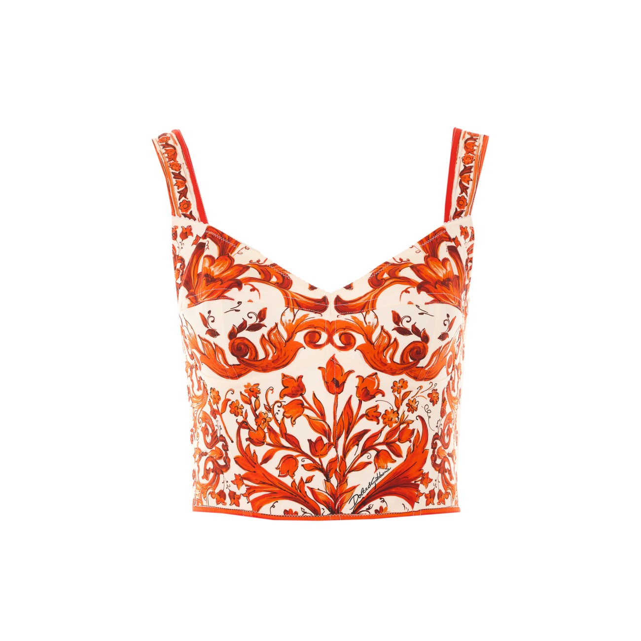 Dolce&Gabbana Women Maiolica Print Top DOLCE & GABBANA