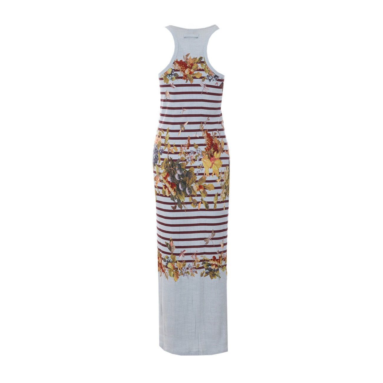 Jean Paul Gaultier Women Mariniere Grape Printed Long Dress JEAN PAUL GAULTIER